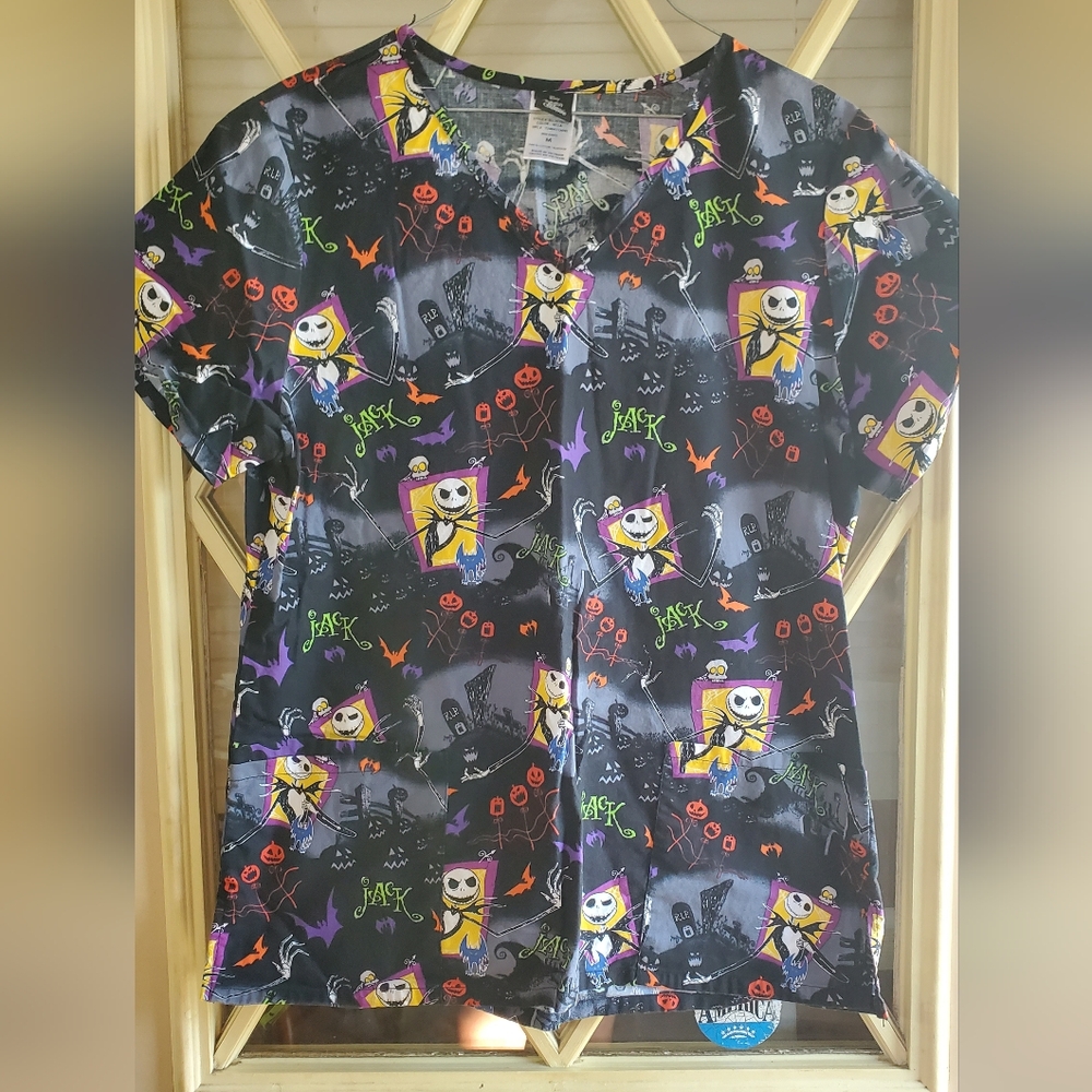 Nightmare Before Christmas scrub top